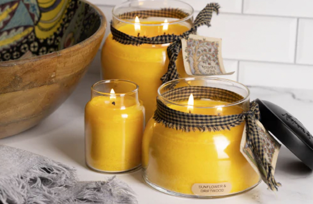 Keepers of the Light is our unique take on the country primitive style. Available in three sizes: 34-oz Papa jar, 22-oz Mama jar, and the 6-oz Baby jar. Fill your entire house with the delectable charm of home sweet home embodied in our strong scented candles.